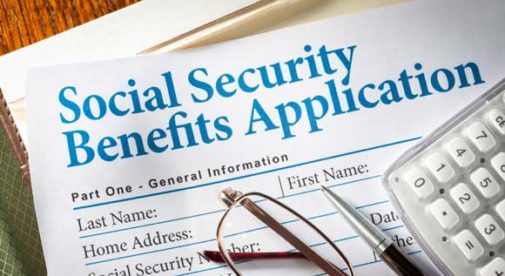 Social Security Form, Social security benefits