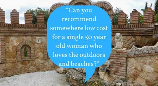 “Can you recommend somewhere low cost for a single 50 year old woman who loves the outdoors and beaches?”