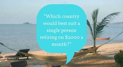 “Which country would best suit a single person retiring on $2000 a month?”