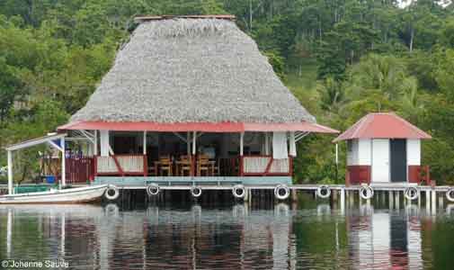 One of Bocas del Toro’s boat-accessible restaurants