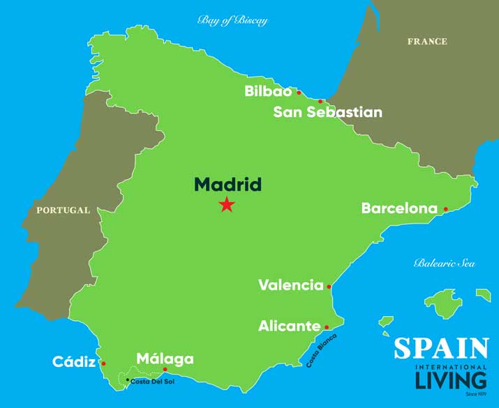 Where Is Spain Map Of Spain International Living Countries
