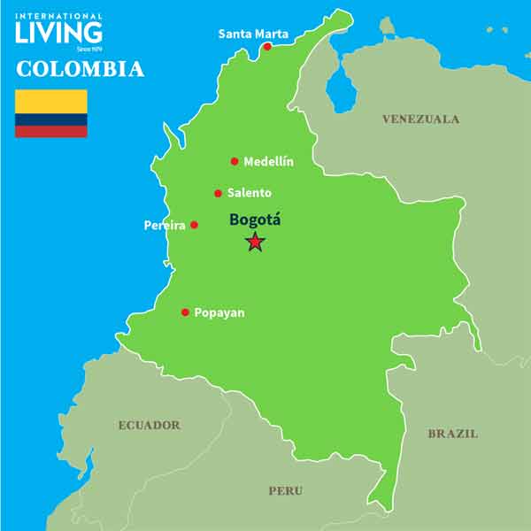 Image result for colombian map