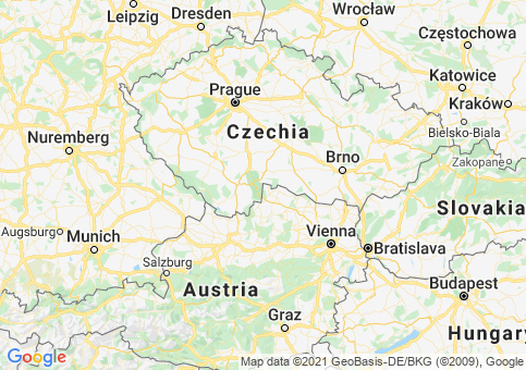 Placeholder image for map of Czech Republic