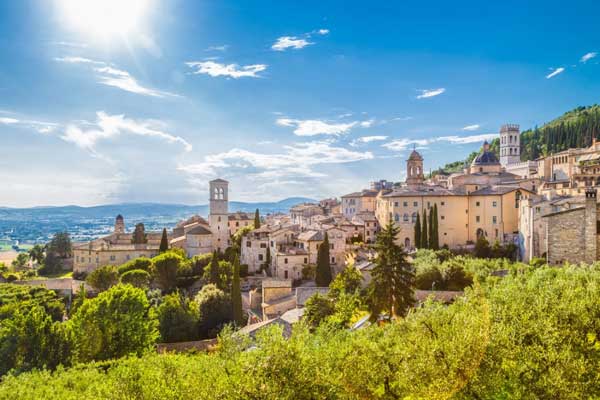 The medieval town of Assisi