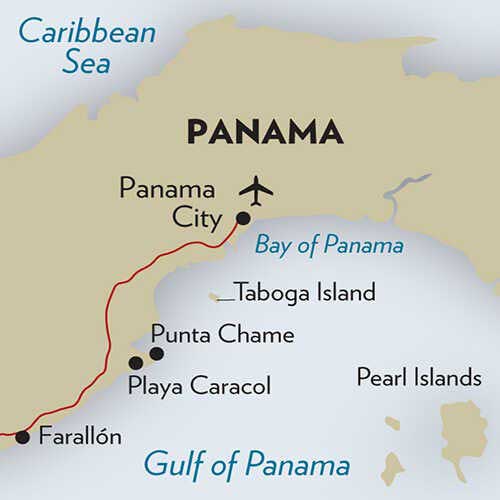 Map of Pacific Panama