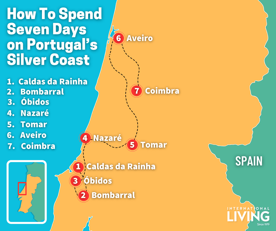 Guide To The Silver Coast Portugal Itinerary Cost Of Living More   How To Spend 7 Days On Portugals Silver Coast Map 