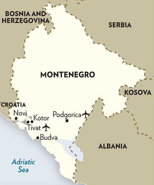 Map of Montenegro