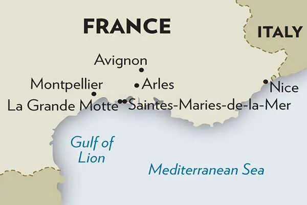 map of southern france
