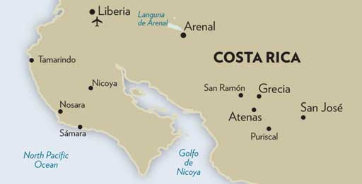 Costa Rica's Central Valley region lies north of the capital