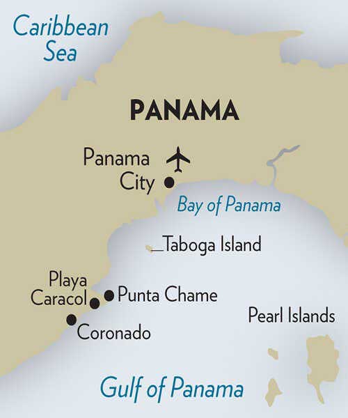 map showing gulf of panama
