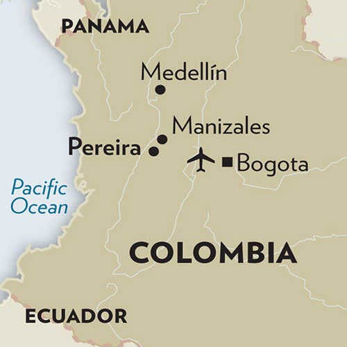 Map showing Pereira
