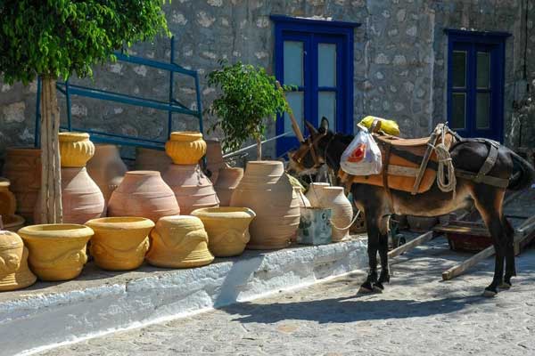 donkeys are the main mode of transport on Hydra